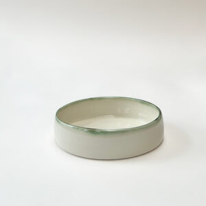 Bowl - Straight Walled - Transparent with green edge